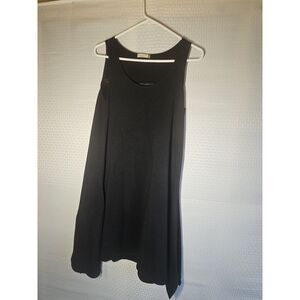 Chalet, Made In USA, Small, Black, Trapeze Dress, Zipper, Side Slits, Stretch